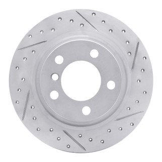 R1 13-16 Mini Cooper Paceman Rear Right Drilled & Slotted Geo-Carbon Rotor