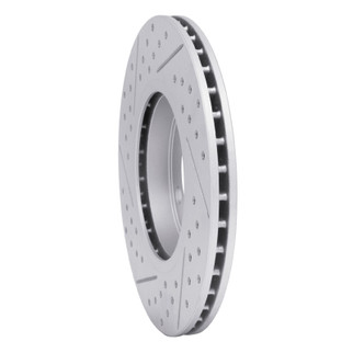 R1 11-16 Mini Cooper Paceman Front Right Drilled & Slotted Geo-Carbon Rotor