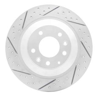 R1 06-07 Mazda 6 Rear Left Drilled & Slotted Geo-Carbon Rotor