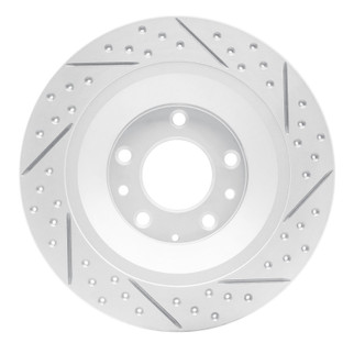 R1 06-07 Mazda 6 Rear Left Drilled & Slotted Geo-Carbon Rotor