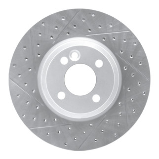 R1 02-06 Mini Cooper (Excl Clubman Front Left Drilled & Slotted Geo-Carbon Rotor