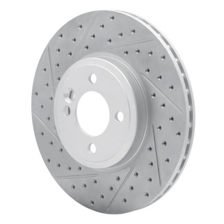 R1 02-06 Mini Cooper (Excl Clubman Front Left Drilled & Slotted Geo-Carbon Rotor