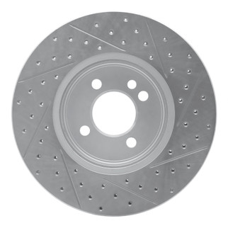 R1 02-06 Mini Cooper (Excl Clubman Front Left Drilled & Slotted Geo-Carbon Rotor
