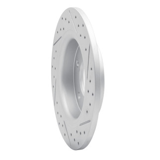 R1 04-13 Mazda 3 Rear Left Drilled & Slotted Geo-Carbon Rotor