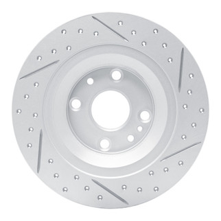 R1 01-05 Mazda Miata Rear Left Drilled & Slotted Geo-Carbon Rotor