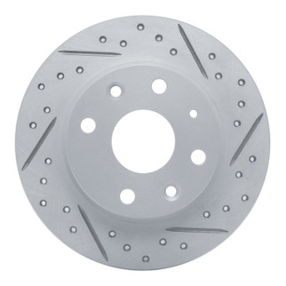 R1 90-93 Mazda Miata Rear Right Drilled & Slotted Geo-Carbon Rotor