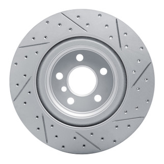 R1 19-24 BMW X2 Rear Left Drilled & Slotted Geo-Carbon Rotor