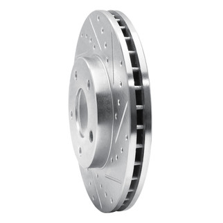 R1 02-07 Nissan X-Trail (Mexico) Front Right Drilled & Slotted Silver Brake Rotor