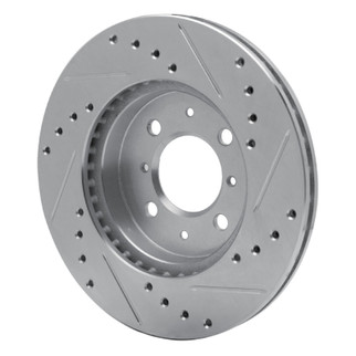 R1 12-17 Chevrolet SONIC (Mexico) Front Left Drilled & Slotted Silver Brake Rotor