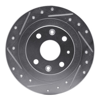 R1 13-24 Fiat Mobi (Mexico) Front Left Drilled & Slotted Silver Brake Rotor