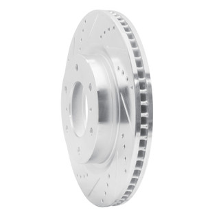 R1 08-17 Mitsubishi Montero Limited (Mexico) Front Left Drilled & Slotted Silver Brake Rotor