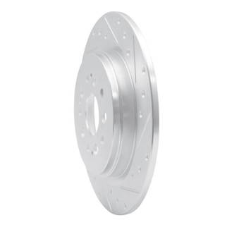R1 17-25 Acura RDX Rear Right Drilled & Slotted Silver Brake Rotor