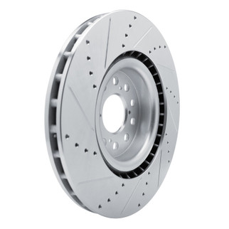 R1 17-25 Acura Integra Front Right Drilled & Slotted Silver Brake Rotor