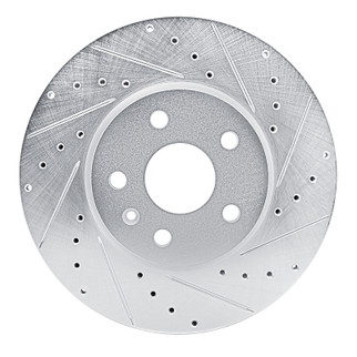 R1 19-25 Buick Envision Front Right Drilled & Slotted Silver Brake Rotor