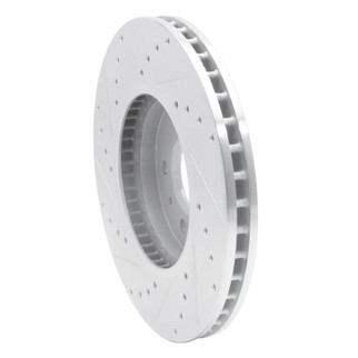 R1 09-11 Cadillac STS Front Right Drilled & Slotted Silver Brake Rotor