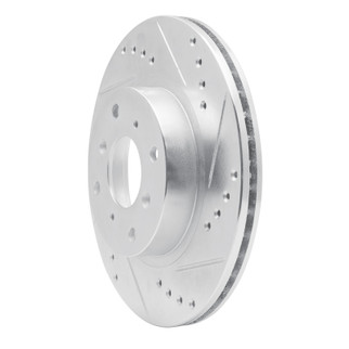 R1 87-90 Acura Legend Front Right Drilled & Slotted Silver Brake Rotor