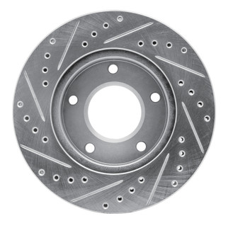 R1 69-78 Cadillac Eldorado Front Right Rear Right Drilled & Slotted Silver Brake Rotor