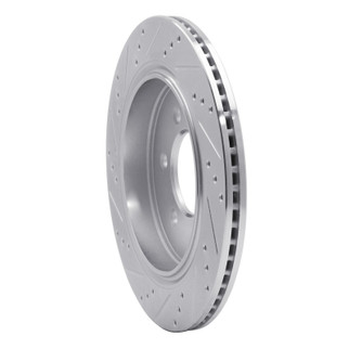 R1 15-17 Ford F-150 RWD Rear Right Drilled & Slotted Silver Brake Rotor