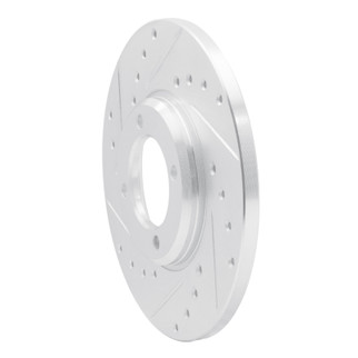 R1 63-86 Ford Cortina Front Left Drilled & Slotted Silver Brake Rotor