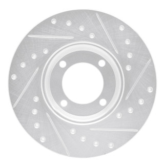 R1 63-86 Ford Cortina Front Left Drilled & Slotted Silver Brake Rotor