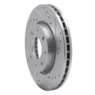 R1 04-09 Kia SPECTRA Front Right Drilled & Slotted Silver Brake Rotor