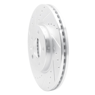 R1 11-25 Buick Encore GX Front Left Drilled & Slotted Silver Brake Rotor