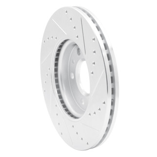 R1 11-25 Buick Encore GX Front Left Drilled & Slotted Silver Brake Rotor