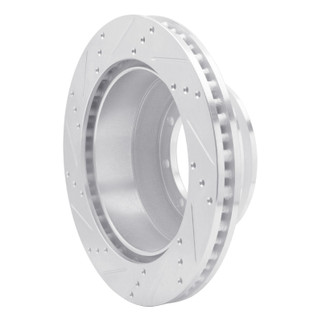 R1 99-07 Ford E-350 Super Duty Rear Right Drilled & Slotted Silver Brake Rotor
