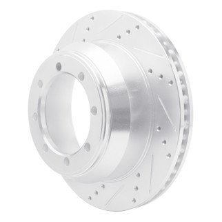 R1 99-07 Ford E-350 Super Duty Rear Left Drilled & Slotted Silver Brake Rotor
