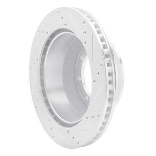 R1 99-07 Ford E-350 Super Duty Rear Left Drilled & Slotted Silver Brake Rotor