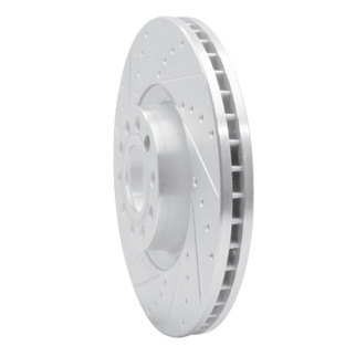 R1 99-04 Audi A6 Quattro Front Left Drilled & Slotted Silver Brake Rotor