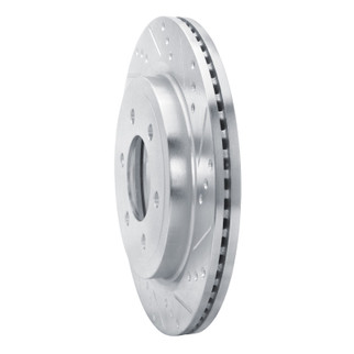 R1 18-21 Ford F-150 4WD Rear Right Drilled & Slotted Silver Brake Rotor