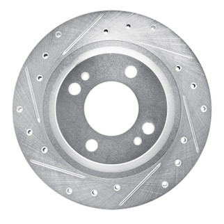 R1 16-25 Dodge Attitude (Mexico) Front Left Drilled & Slotted Silver Brake Rotor