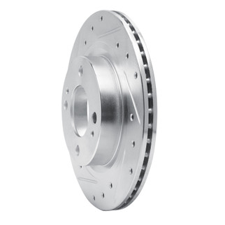 R1 16-25 Dodge Attitude (Mexico) Front Left Drilled & Slotted Silver Brake Rotor