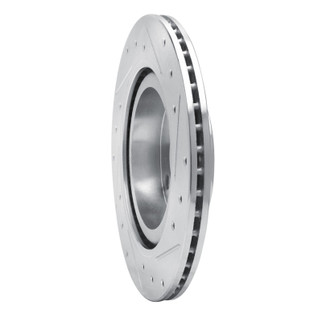 R1 16-25 Dodge Attitude (Mexico) Front Left Drilled & Slotted Silver Brake Rotor