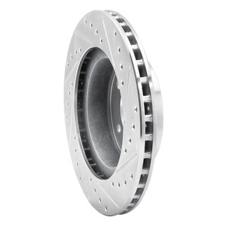 R1 87-90 Dodge DAKOTA 4WD Front Right Drilled & Slotted Silver Brake Rotor