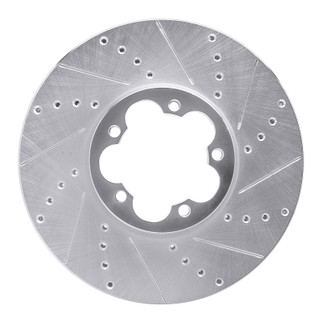 R1 15-25 Ford Transit-350 HD/DRW Front Right Drilled & Slotted Silver Brake Rotor