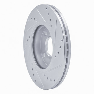 R1 14-23 Ford Fiesta (USA/Canada) Front Left Drilled & Slotted Silver Brake Rotor