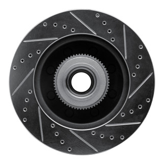 R1 05-07 Ford F-250 2WD (Super Duty) Front Left Drilled & Slotted Silver Brake Rotor