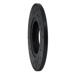 R1 80-83 Toyota Corolla (US/Canada) Front Right Drilled & Slotted Black Brake Rotor