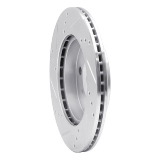 R1 91-02 Saturn SC Front Right Drilled & Slotted Silver Brake Rotor