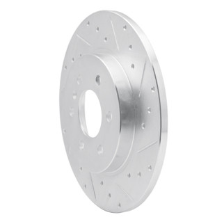 R1 06-09 Buick TERRAZA Rear Right Drilled & Slotted Silver Brake Rotor