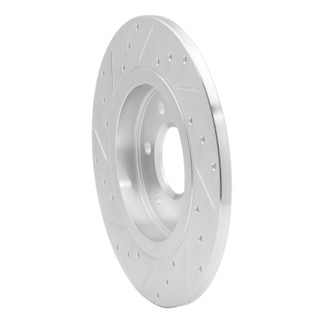 R1 06-09 Buick TERRAZA Rear Right Drilled & Slotted Silver Brake Rotor