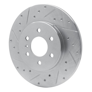 R1 06-09 Buick TERRAZA Rear Left Drilled & Slotted Silver Brake Rotor