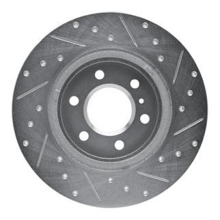 R1 06-09 Buick TERRAZA Rear Left Drilled & Slotted Silver Brake Rotor