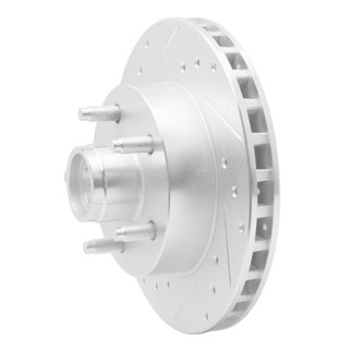 R1 95-97 Ford Ranger (USA/Canada) Front Left Drilled & Slotted Silver Brake Rotor