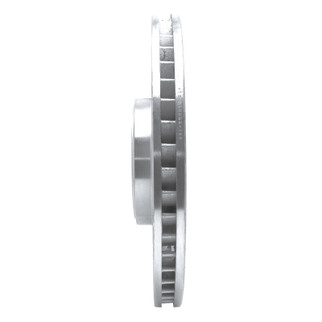 R1 08-09 Jaguar XKR Right Front Drilled & Slotted Silver Brake Rotor