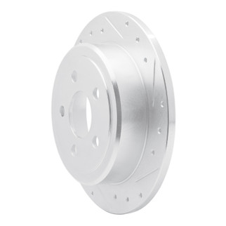 R1 95-03 Ford Windstar Rear Right Drilled & Slotted Silver Brake Rotor
