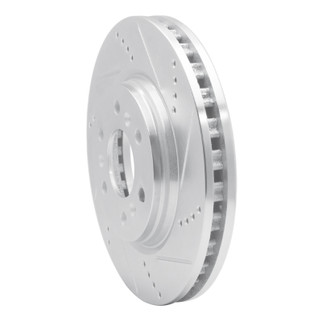 R1 06-09 Buick TERRAZA Front Right Drilled & Slotted Silver Brake Rotor