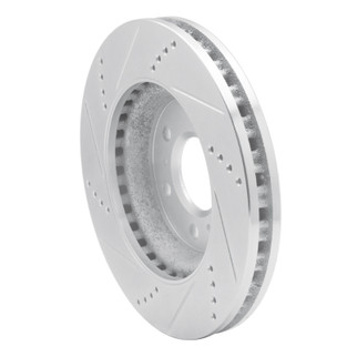R1 06-09 Buick TERRAZA Front Right Drilled & Slotted Silver Brake Rotor